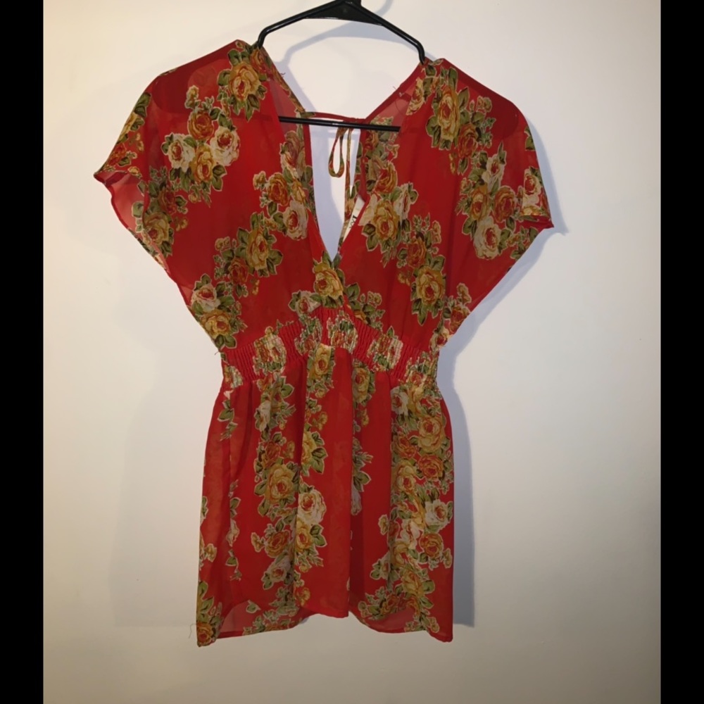 Forever XXI Flowy Tie-Back Blouse